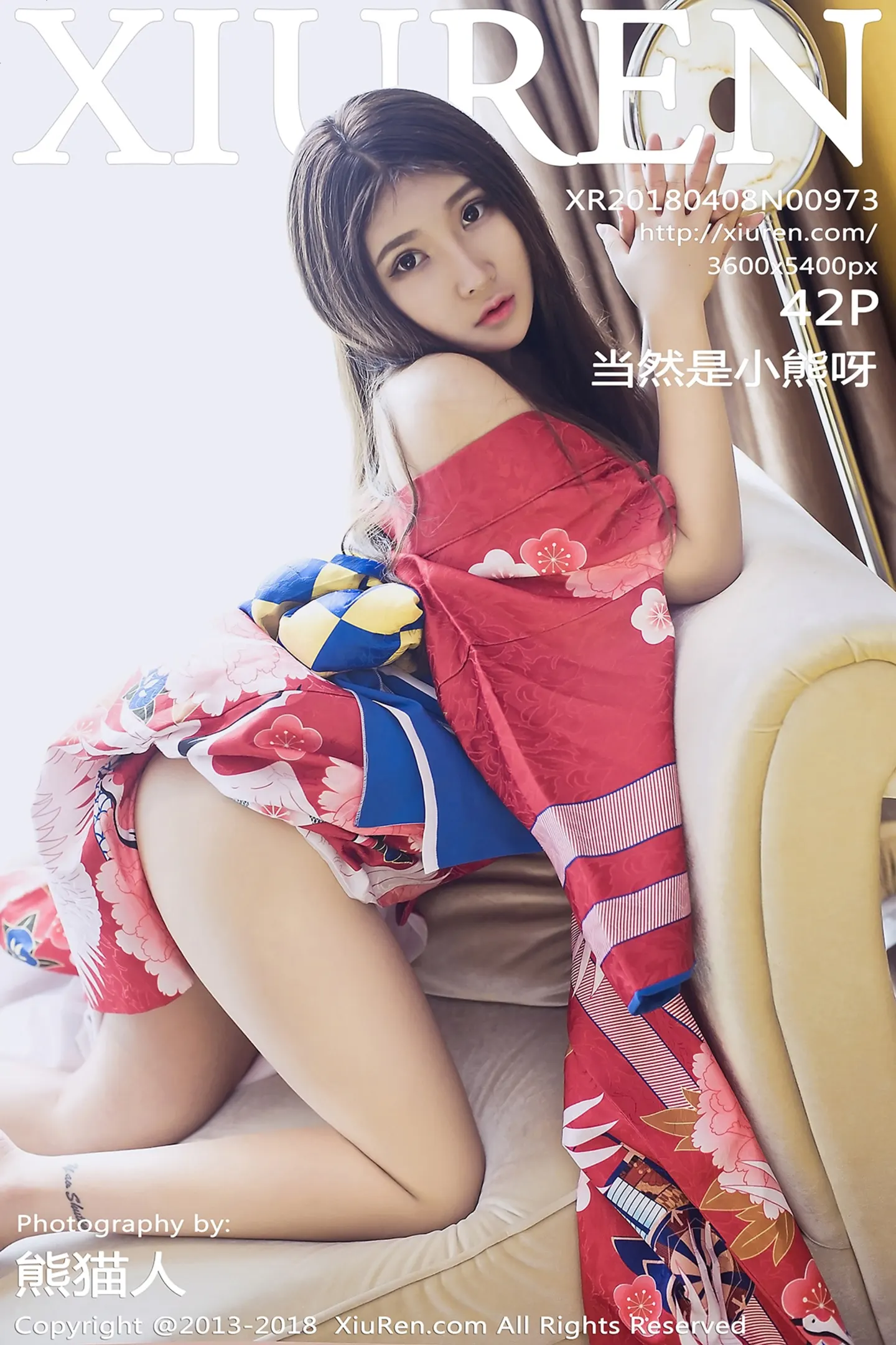 [XiuRen秀人网]No.973_嫩模当然是小熊呀日本花魁和服+蓝色点式比基尼秀完美身材写真42P-秀人网 - XiuRen.Pro